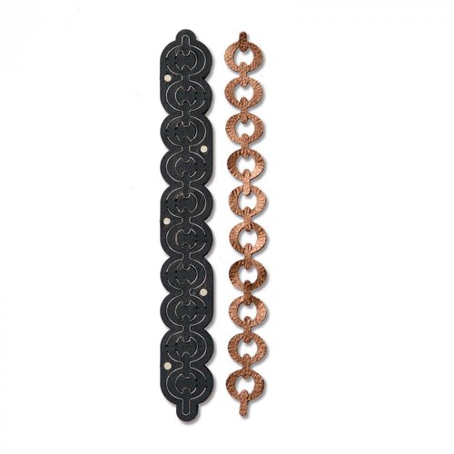 Sizzix - Leather Jewelry Collection - Movers and Shapers Die - Bracelet, Cable Chain