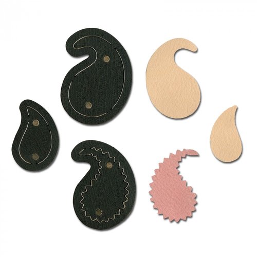Sizzix - Leather Jewelry Collection - Movers and Shapers Die - Paisley Stack