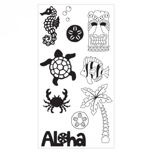Sizzix - Clear Acrylic Stamps - Aloha