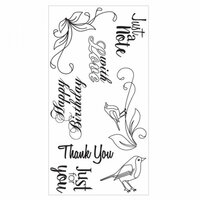 Sizzix - Clear Acrylic Stamps - Birds and Phrases