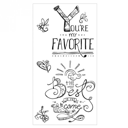 Sizzix - Clear Acrylic Stamps - You're My Favorite