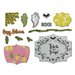 Sizzix - A Bright Harvest Collection - Framelits Die with Clear Acrylic Stamp Set - Happy Halloween