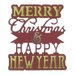 Sizzix - Winter Wishes Collection - Christmas - Thinlits Die - Phrase, Merry Christmas and Happy New Year