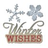 Sizzix - Winter Wishes Collection - Christmas - Thinlits Die - Phrase, Winter Wishes and Snowflakes