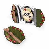 Sizzix - Winter Wishes Collection - Christmas - Thinlits Die - Card, Happy Holidays Fold-a-Long