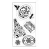Sizzix - Winter Wishes Collection - Christmas - Interchangeable Clear Acrylic Stamps - Christmas Greetings, Ornament and Tree