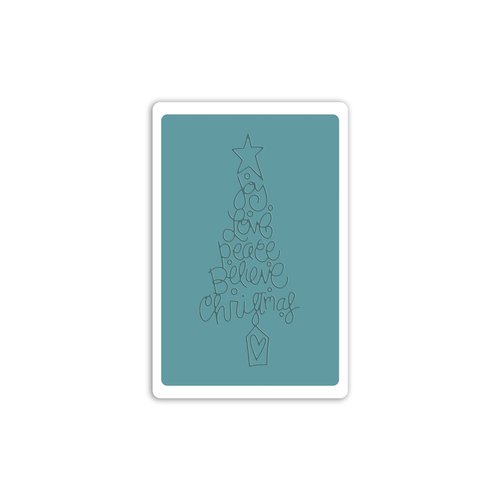 Sizzix - Homegrown and Handmade Collection - Christmas - Textured Impressions - Embossing Folder - Christmas Tree 9
