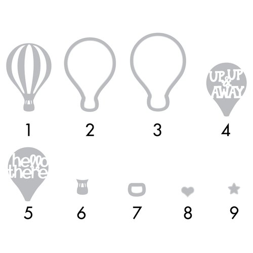 Sizzix - Triplits Die - Hot Air Balloons