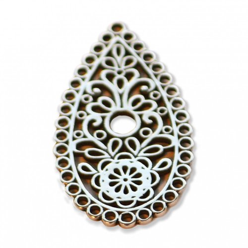 Sizzix - Leather Jewelry Collection - Findings - Tear Drop Paisley - Silver