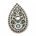 Sizzix - Leather Jewelry Collection - Findings - Tear Drop Paisley - Silver