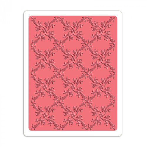 Sizzix - Garden Party Collection - Textured Impressions - Embossing Folders - Lattice 4