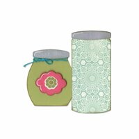Sizzix - Stitchlits Collection - Bigz Die - Button Jars and Labels