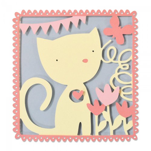 Sizzix - My Kind of Happy Collection - Thinlits Die - Playful Kitten