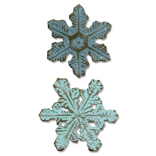 Sizzix - Tim Holtz - Alterations Collection - Christmas - Bigz Die - Snowflake Duo