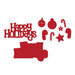 Sizzix - Thinlits Die - Happy Holidays 3D Drop Ins Sentiment