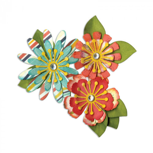 Sizzix - Thinlits Die - Mix and Match Flowers