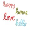 Sizzix - Homegrown and Handmade Collection - Thinlits Die - Circle Words - Love, Hello, Happy and Home