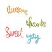 Sizzix - Homegrown and Handmade Collection - Thinlits Die - Circle Words - Yay, Thanks, Sweet and Awesome