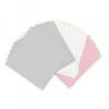 Sizzix - Paper Leather Sheets - 6 x 6 - Assorted Pastels - 20 pack - Pink, Gray, and White