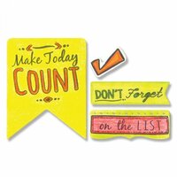 Sizzix - Framelits Die with Clear Acrylic Stamps - Make Today Count