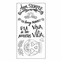 Sizzix - Crafty Chica - Day of the Dead Collection - Clear Acrylic Stamps