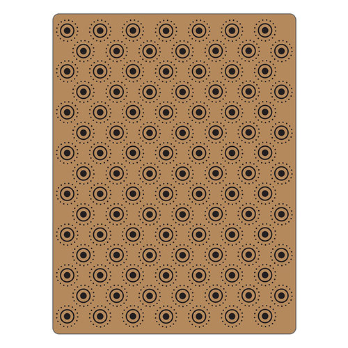 Sizzix - Tim Holtz - Alterations Collection - Texture Fades - Embossing Folder - Dotted Bullseye Set