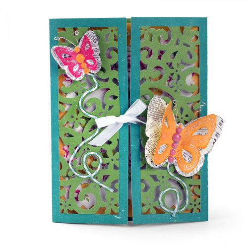 Sizzix - Thinlits Die - Gatefold Card, Butterflies