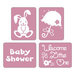 Sizzix - Textured Impressions - Embossing Folders - Baby Set 4