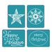 Sizzix - Christmas - Textured Impressions - Embossing Folders - Happy Holidays Set 2