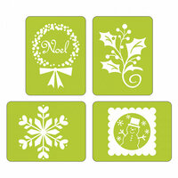 Sizzix - Christmas - Textured Impressions - Embossing Folders - Noel Set