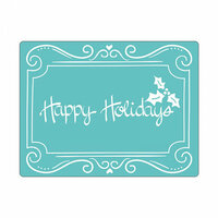 Sizzix - Christmas - Textured Impressions - Embossing Folders - Phrase, Happy Holidays