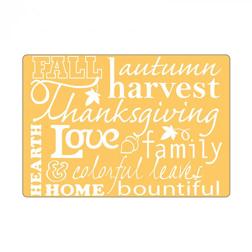 Sizzix - Textured Impressions - Embossing Folders - Phrases, Autumn