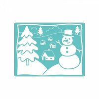 Sizzix - Christmas - Textured Impressions - Embossing Folders - Snowman and Tree