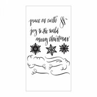 Sizzix - Christmas Collection - Clear Acrylic Stamps - Seasonal Calligraphy