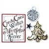 Sizzix - Christmas Collection - Framelits Die with Clear Acrylic Stamp Set - Candy Cane Wishes