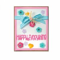 Sizzix - Framelits Dies - Card Front With Block Words Drop Ins