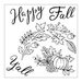 Sizzix - Christmas in Color Collection - Framelits Die with Clear Acrylic Stamp Set - Happy Fall Y'all