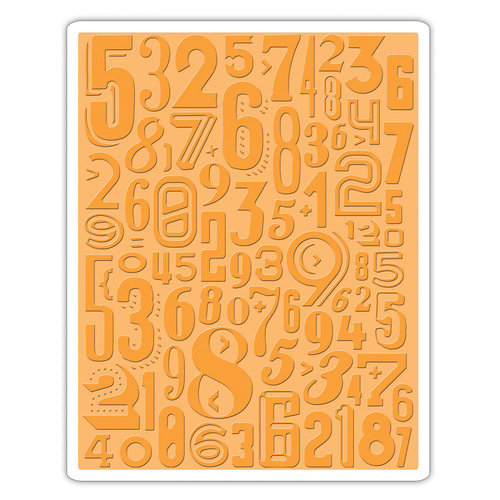 Sizzix - Tim Holtz - Alterations Collection - Texture Fades - Embossing Folder - Numeric