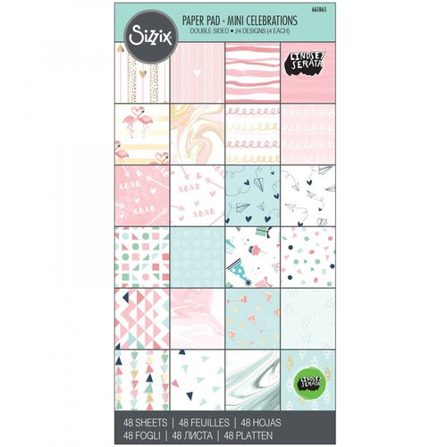 Sizzix - Mini Cards Collection - 6 x 12 Cardstock Pad - Mini Celebrations