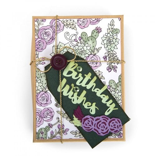 Sizzix - In Bloom Collection - Thinlits Die - Birthday Wishes