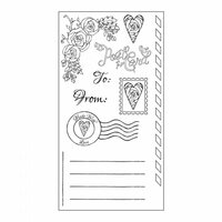 Sizzix - In Bloom Collection - Clear Acrylic Stamps - Postcard Set