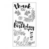 Sizzix - In Bloom Collection - Clear Acrylic Stamps - Sentiments
