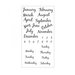 Sizzix - Clear Acrylic Stamps - Calendar