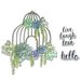 Sizzix - Framelits Die with Clear Acrylic Stamp Set - Succulent Birdcage