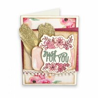 Sizzix - Framelits Die with Clear Acrylic Stamp Set - Just for You