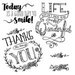 Sizzix - Framelits Die with Clear Acrylic Stamp Set - Thanks for Being You