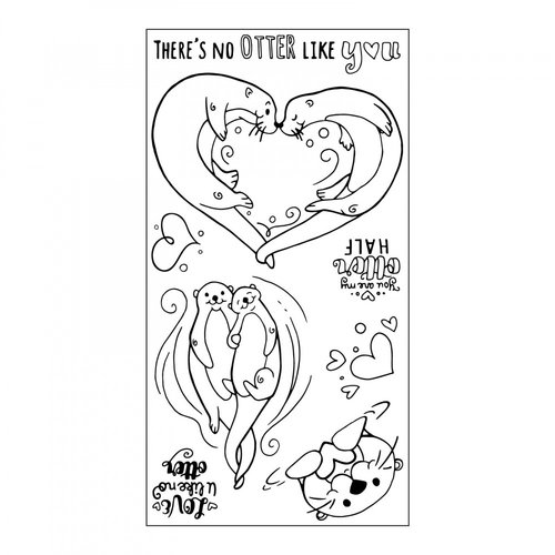 Sizzix - Clear Acrylic Stamps - Otterly in Love