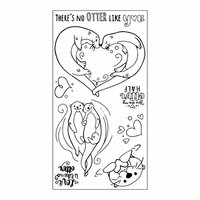 Sizzix - Clear Acrylic Stamps - Otterly in Love