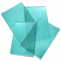 Sizzix - Cutting Pads - Standard - 2 Pair, 4 Plates - Ocean Blue with Glitter