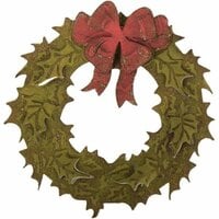 Sizzix - Tim Holtz - Alterations Collection - Bigz Die with Texture Fades - Layered Holiday Wreath